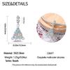 Genuine Copper Charm Luxurious Colored Zircon Christmas Tree Pendants Bead Fits Bracelets DoItYourself Women Delicate Gifts