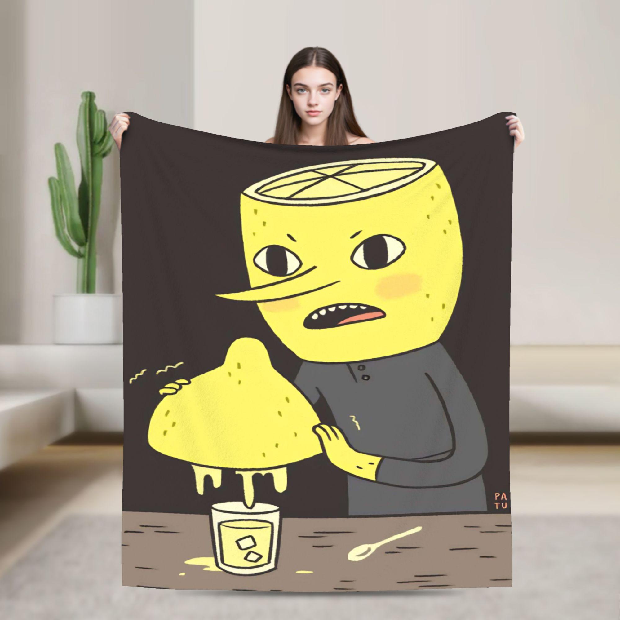 Super Soft BlanketsChildren Camping Lemongrab Unacceptable Bedding Throws Flannel Bedspread For Bedroom Funny Sofa Bed Cover 75x90cm