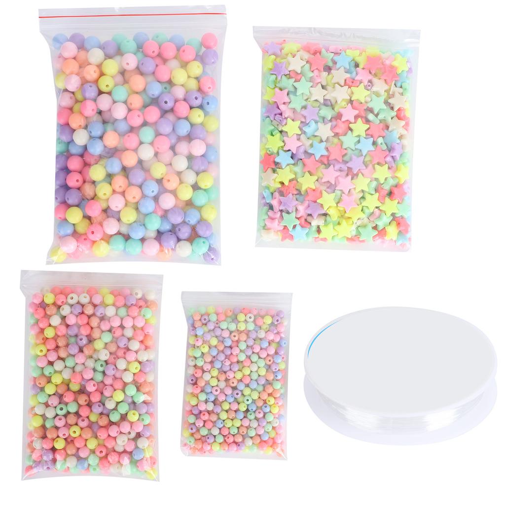 Round Beads Colorful FivePointed Star Handmade Bit DIY Crafts Supplies 6mm 8mm 10mm