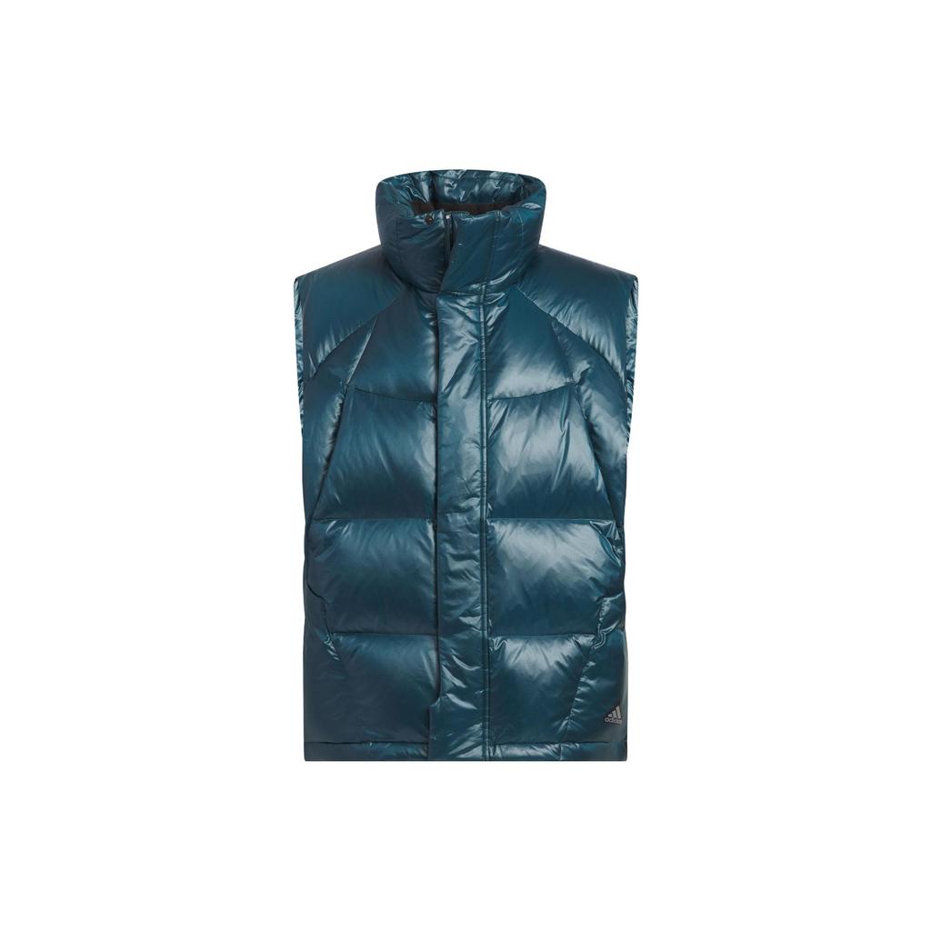 adidas Down Vests Men's Dark Blue Stand Collar Moderate Other IL8913