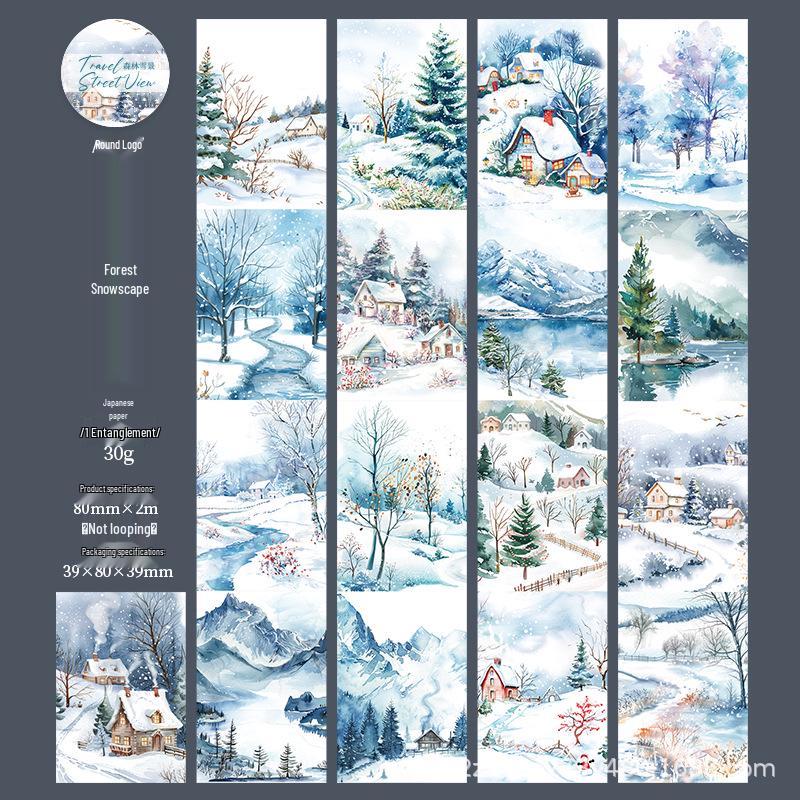 Beautiful Day Scenery Series Decorative Washi Tape for Journaling - 6 Rolls