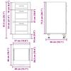 Kitchen Base Cabinet Porto Brown Oak Effect Particle Board