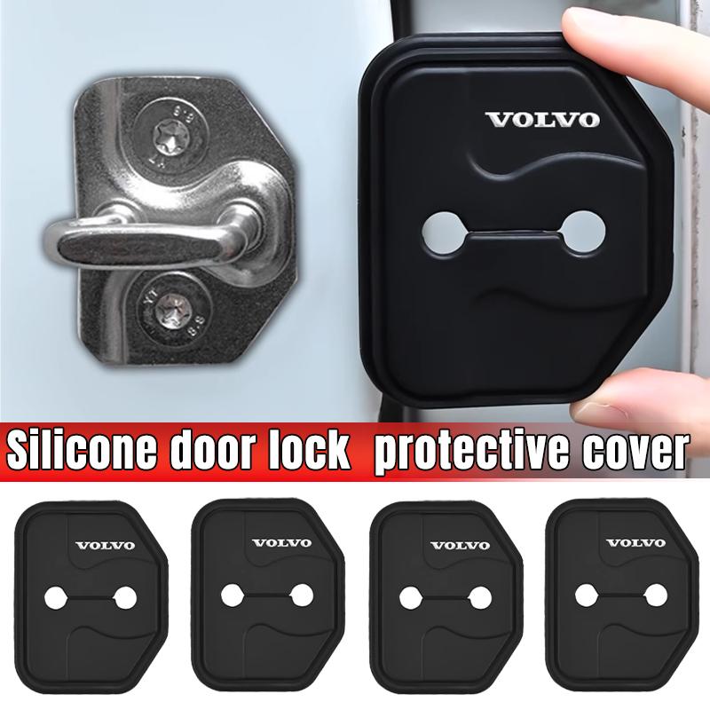 4 PZ Gel di Silice Copri Serratura Portiera Auto Copri Fibbia Protettiva Accessori Antiruggine Per Volvo XC90 V90 V60 XC60 V40 S80 S60 C40 XC40