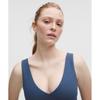 Lululemon Align  V NeCk Bra  Light Support  C D Cup Blue Twill