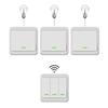 Wireless Remote Control Switch Wall Panel Transmitter Wireless 433mhz Light Switch for Homes Living-Room Bedroom