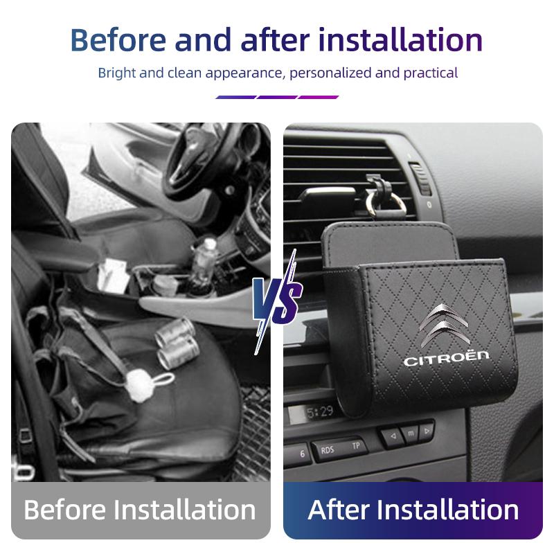 Auto-Lüftungsschlitz-Aufbewahrungsbox Rautenmuster Für Citroen C4 C3 C5 C1 C2 Berlingo Celysee Cactus Picasso Aircross Saxo Grand