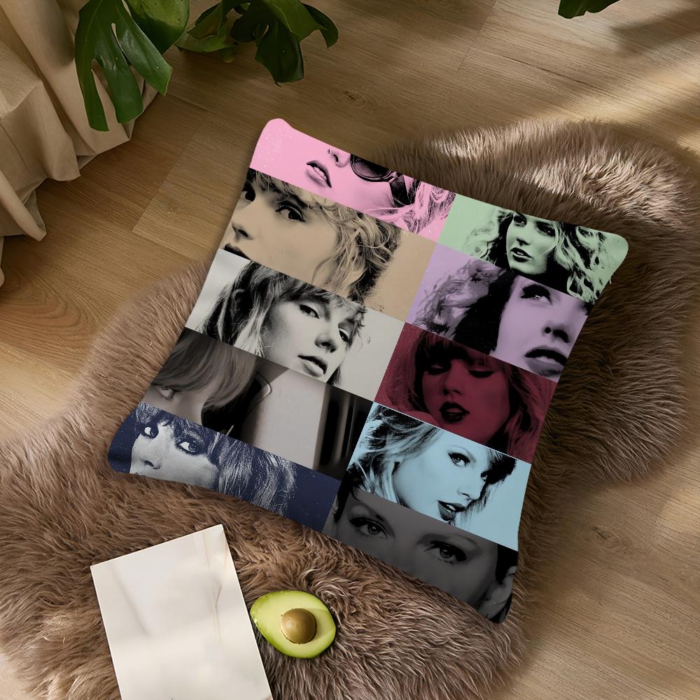 Případ na polštář Singer T-Taylor-S-Swift-ES T-TTPD Obývací pokoj Čelo postele Kancelářský polštář Ložnice Polštář Pohovka Čas na zdřímnutí Povlak na polštář