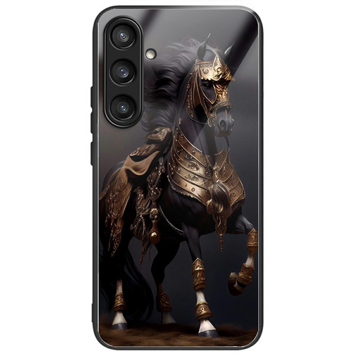 

For Samsung Galaxy A17 5G/A17 4G/A26 5G Case Tempered Glass Back Cover with Pattern Printing C