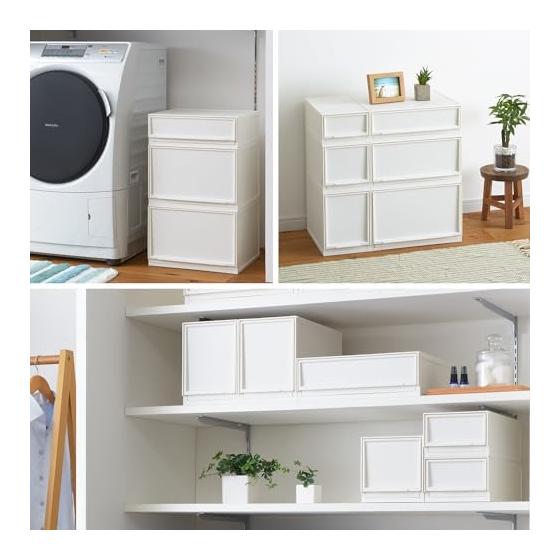 Sanka Module Case, Freely Combinable Drawer Storage Case, Wide M, White Drawer Storage That Can Be Combined To Suit Your Lifestyle Drawer That Can Be