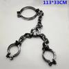 1pcs Plastic Prisoner Wrist Plastic Wrist Shackles Prison Handcuffs Chain Links For Halloween Cosplay Costume Party Trick Props