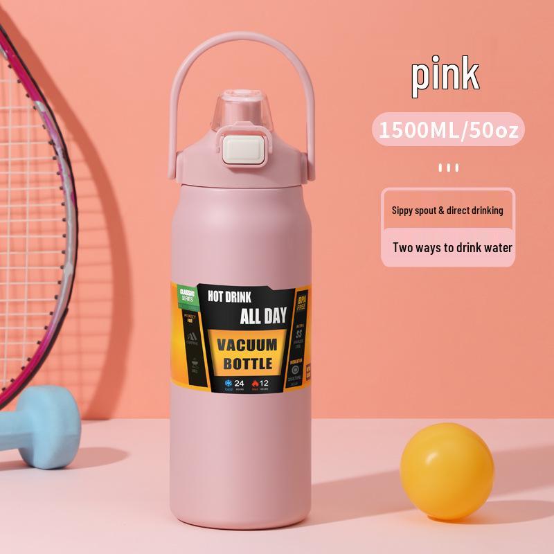 

304 Stainless Steel Insulated Sports Kettle with Large Capacity 800ml розовый