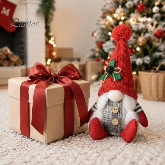 Acrylic Festive Party Supplies Faceless Plush Doll, Christmas Tree Hanging Ornaments, Knitted Rudolf Stuffed Holiday Ornaments Toy, Nordic Window