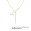 Stylish Personality Stainless Steel Heart Natural Baroque Freshwater Pearl Y-Shaped Gold Necklace Ladies 1974