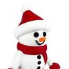 Christmas Snowman Figurine 3D Printed Sitting Snowman Ornament with Movable Joints for Winter Home Office Desk Decor