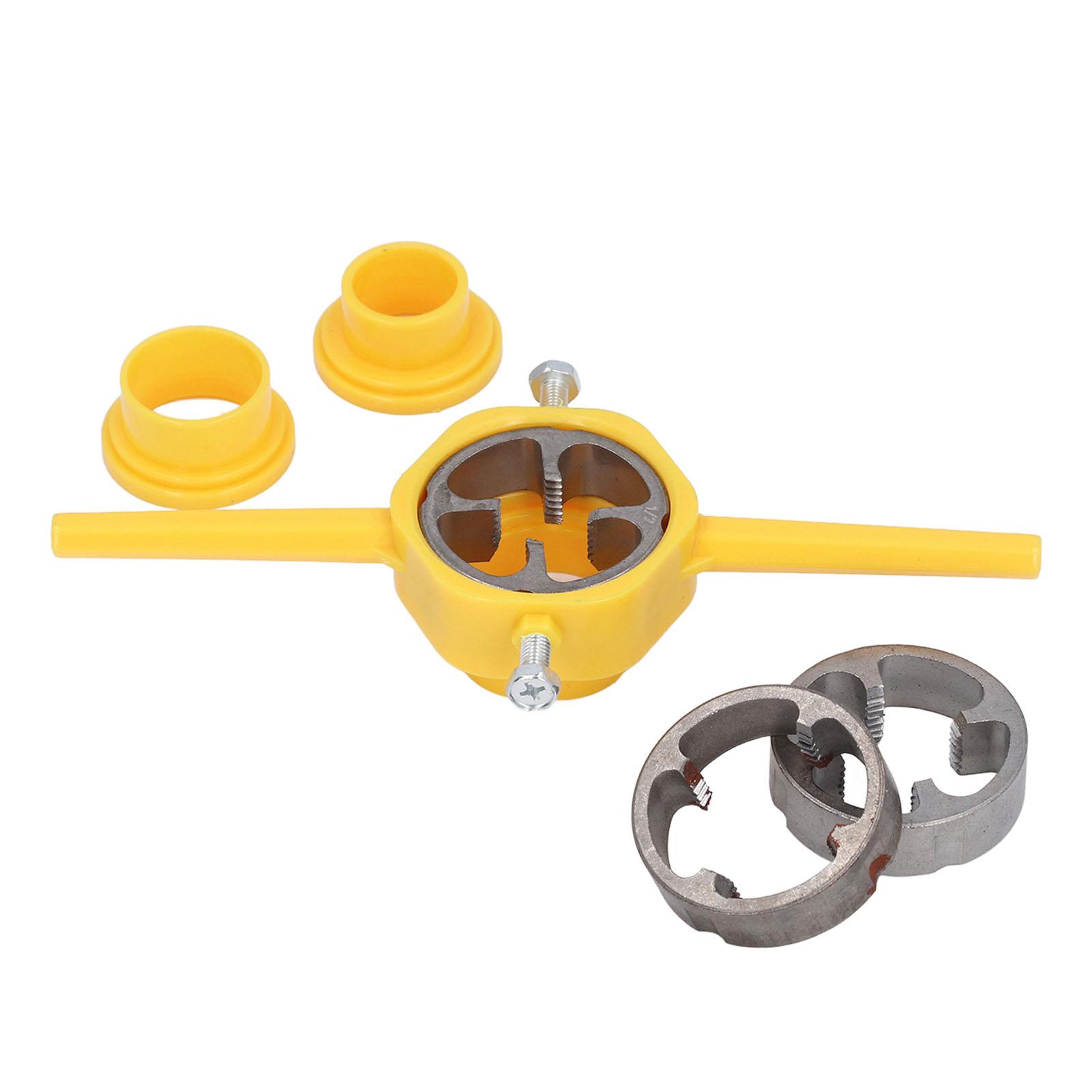 

6PCS Set Thread Maker Tool Pipe PVC Threader Plumbing Tool with 1 2in 3 4in 1in NPT Dies