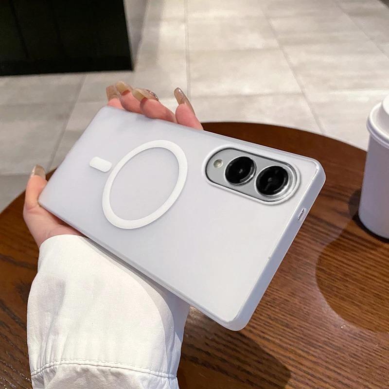 Ultra-thin Frosted PC Ice Fog Suitable for Samsung S25Edge Mobile Phone Case Magnetic Absorbing S24 New S23FE Simple Anti Fall