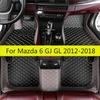 Leather Car Floor Mats Rugs For Mazda 6 GJ GL 2018 2017 2016 2015 2014 2013 2012 Carpets Styling Auto Interior Accessories