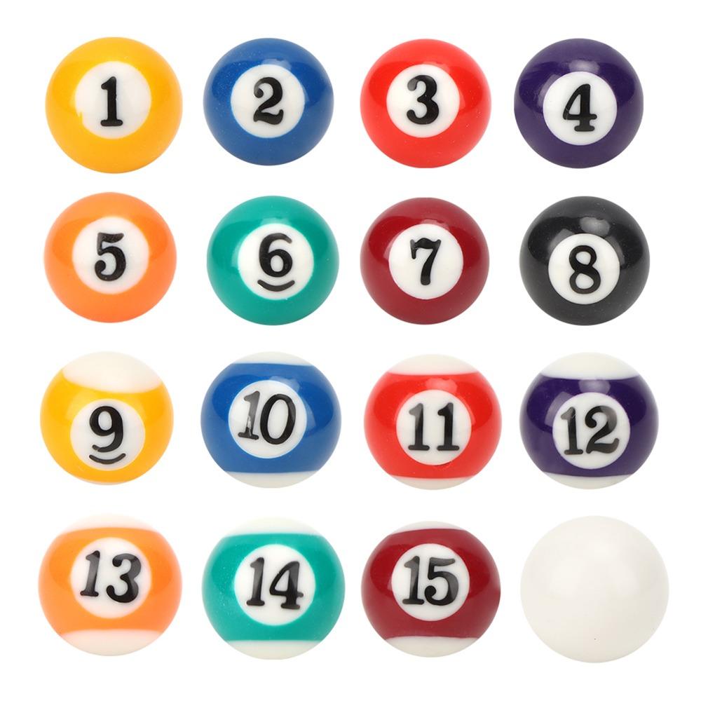 16PCS Plastic Mini Billiard Ball Mini Pool Ball Billiards Ball Set  Billiard Supplies