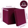 VidaXL Storage Boxes 4 Pcs Dark Red 32x32x32 Cm Fabric