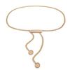 Metal Waist Chain Women'S Accessory Pearl Buckle Tide Spice Girl Body Chain Dress Belt Chain
