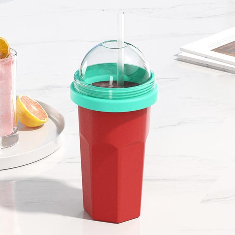 Practical Slushies Maker with Detachable Lid for Beverages Travel Friendly Squeeze Ice Slush Cup For Cold Drink Use