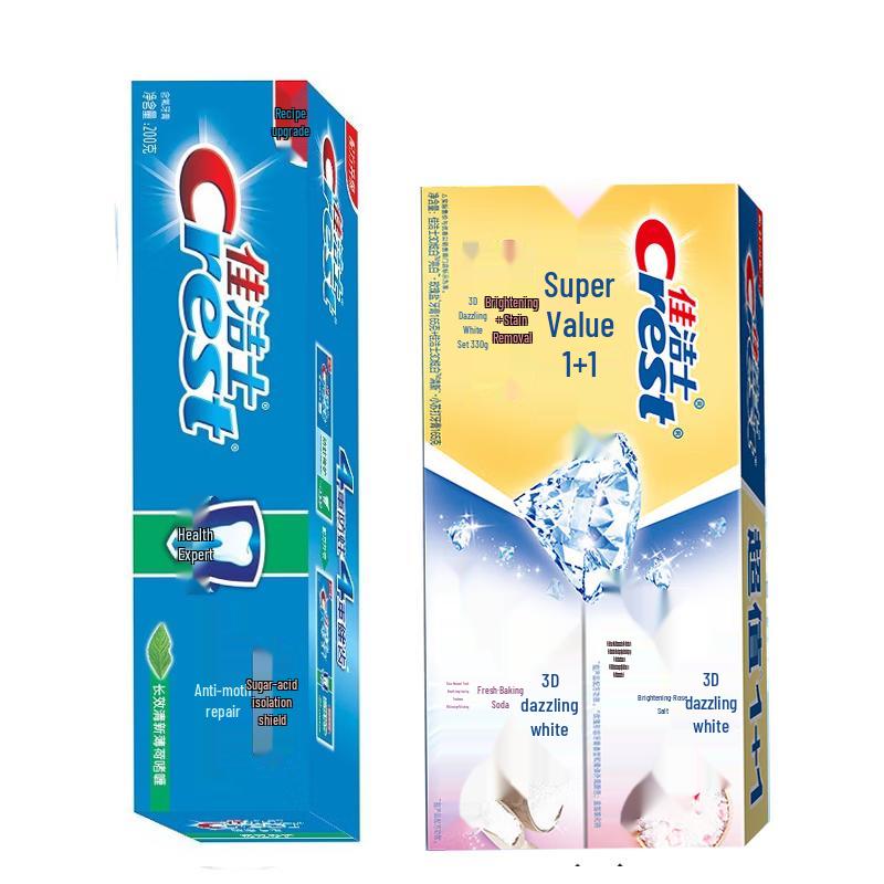 Crest Toothpaste Combo Pack: Anti-Cavity Repair & 3D White
