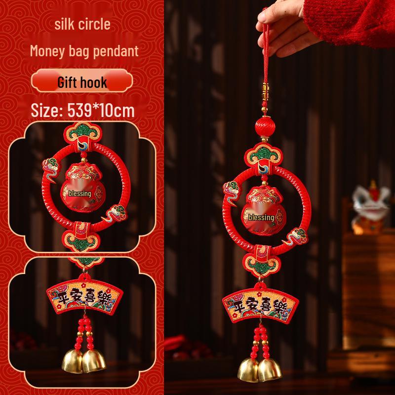 2026 Year of the Horse Persimmon Hanging Decoration for Chinese New Year - Living Room Ornaments, Spring Festival Door Bells & Small Pendants.