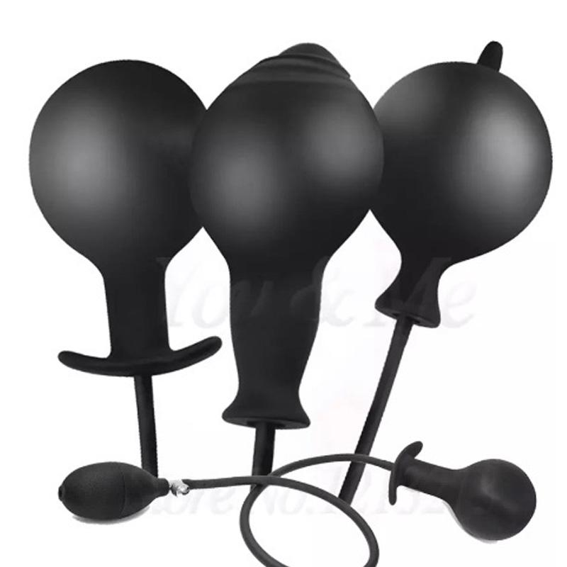 Aufblasbarer Analplug aus Silikon, riesiger Analexpander, Buttplug, Dilatator, G-Punkt-Stimulator, Prostatamassagegerät, Expansion, Sexspielzeug