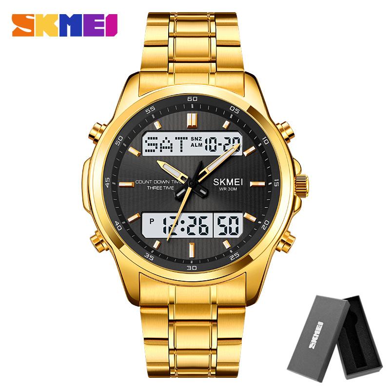 Skmei 2049 Backlit Sport Waterproof Alarm Clock 3 Time Men's Watch Countdown Timer Digital Watch Fashion Watches