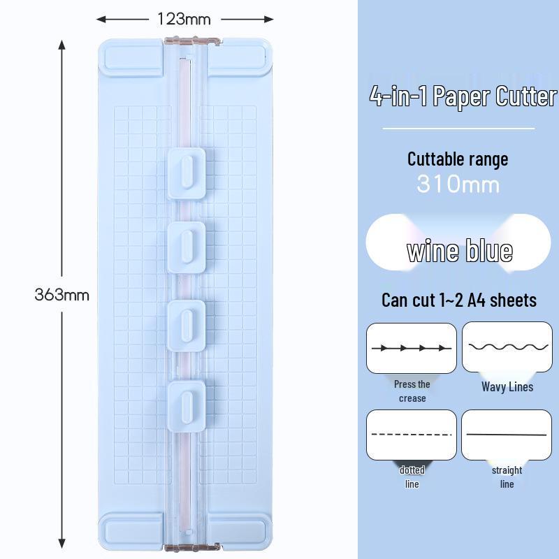 4-in-1 A4 Paper Trimmer: Portable, Multi-functional Cutter for Students & Offices