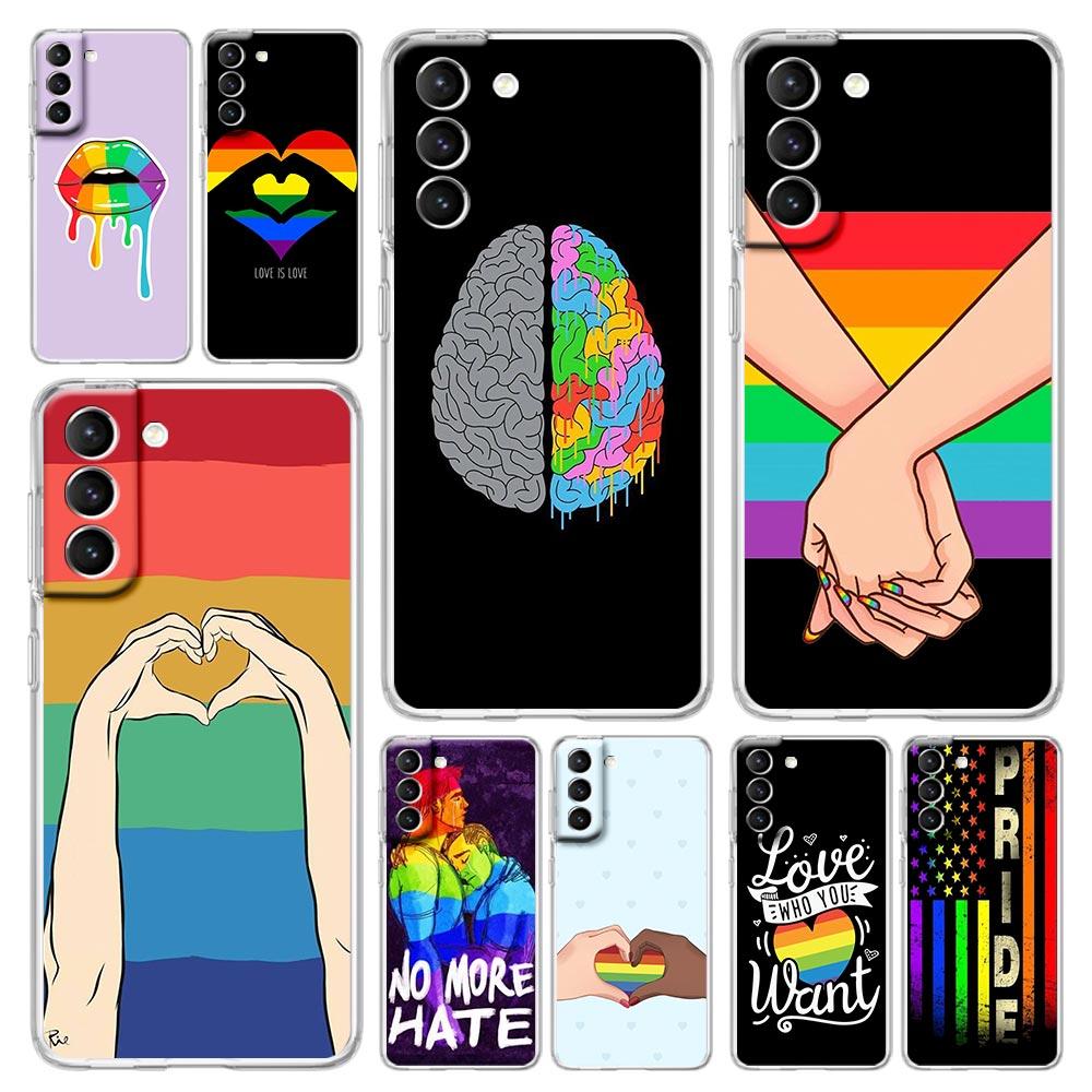 

Чохол для телефону Gay LGBT Rainbow Pride для Samsung Galaxy S22 5G S20 Ultra S21 FE 5G S10E S9 S8 S10 Plus Note 20 10 Soft Clear Cover Samsung S8