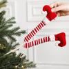 Artificial Leg Christmas Elf Legs Pendants Funny Plush Elf Legs Decorations  Christmas Holiday