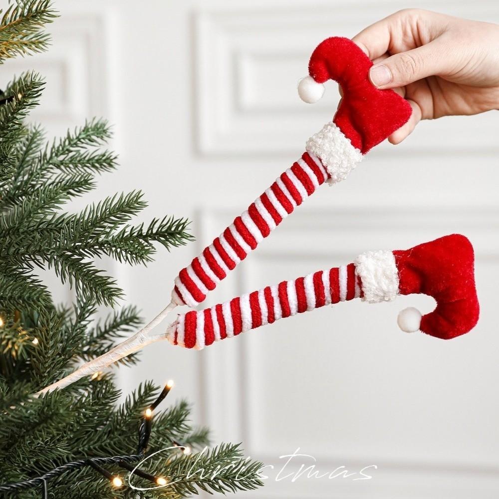 Artificial Leg Christmas Elf Legs Pendants Funny Plush Elf Legs Decorations Christmas Holiday