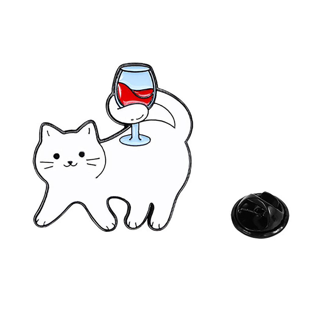 Adorable Cats Enamel Lapel Pin Stylish Brooch for Clothes and Bags Gift for Friend and Festival Jewelry