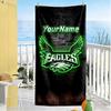 Philadelphia Eagles Personalized Text Beach Towel High Absorbency Quickdry Perfect For Traveling Yoga Camping And Swimming