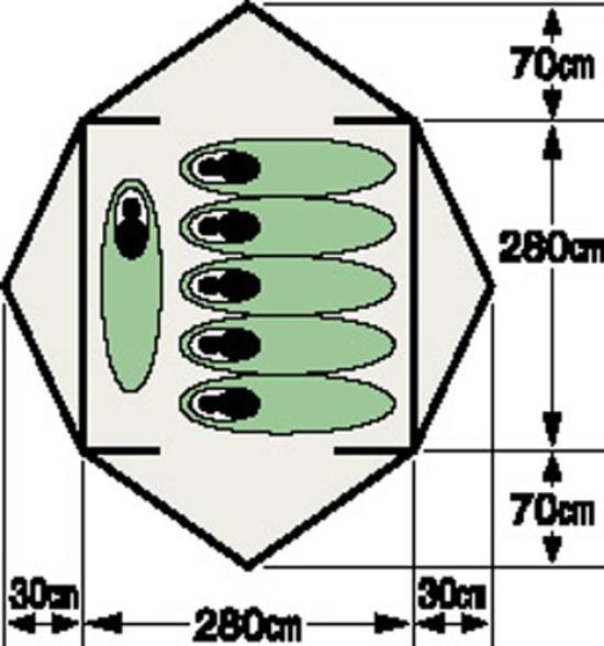 CAPTAIN STAG Ordina Screen Dome Tent (for 6 People) (with Carry Bag) M-3118