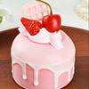 Pink Fruit Cream Simulation Mini Cake Slow Rising Squishy Toy Dessert Stress Relief Squeeze Fidget Toy