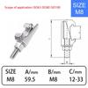 1Pcs M8 M10 M12 ISO Double Claw Clamp ISO-K Flanges MF Flanges Vacuum Flange Clamp Quick Mount 304 Stainless Steel