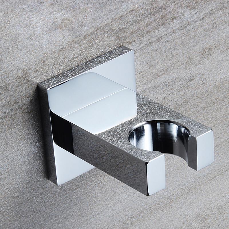 Chrome Handheld Shower Head Bracket Square ABS Shower Arms with Plated Surface for Hotel Bathroom
