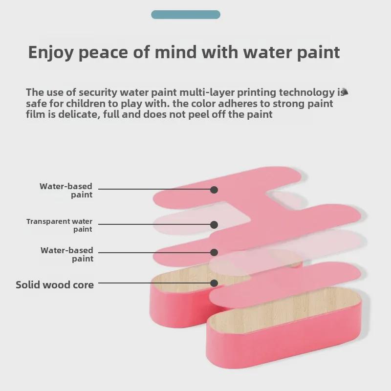 3D Holzbuchstaben- und Formerkennungs-Puzzle für die frühkindliche Bildung
