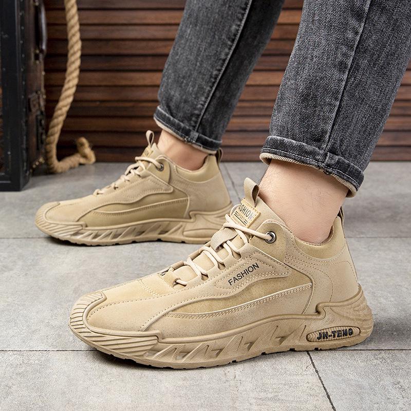 Men's Large Size Trendy Lace-up Running Shoes - Casual, Comfortable, Versatile, Lightweight Dad Sneakers