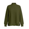 Damen Oversized Rollkragen-Sweatshirt Lässiger Pullover mit langen Ärmeln und Seitenschlitzen