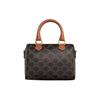 Triomphe Logo Print Classic Boston Bag Women Shoulder Bag Brown 113772CAS-04LU