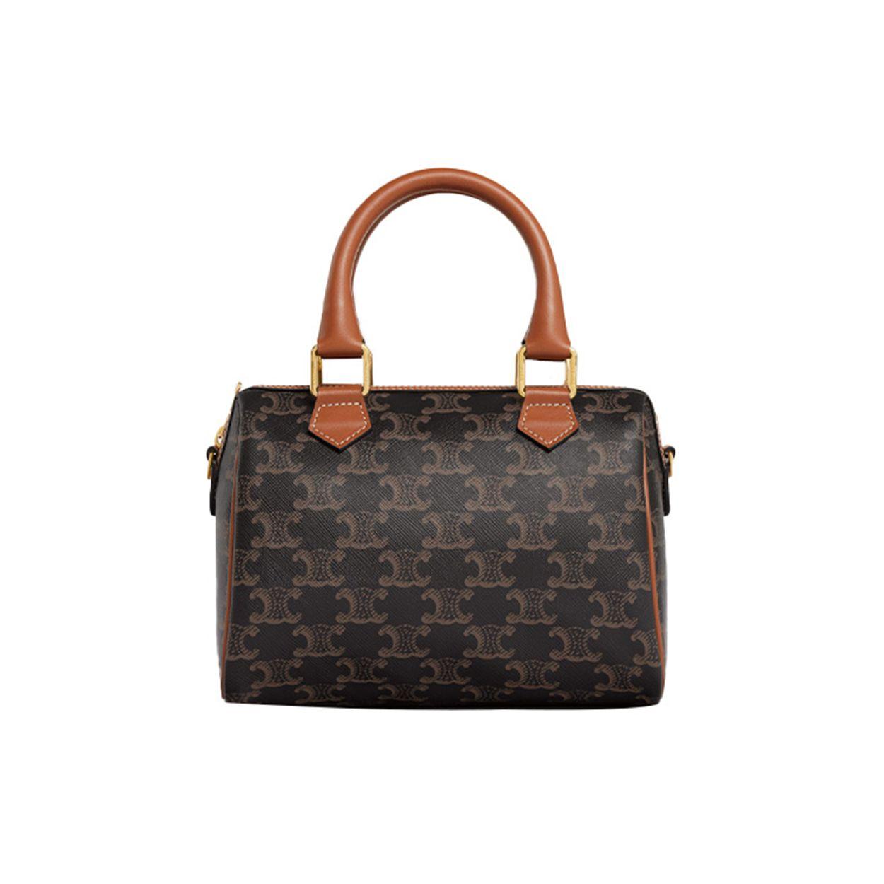 

Celine Triomphe Logo Print Classic Boston Bag Women Shoulder Bag Brown 113772CAS-04LU Basic Set (Bag+Dust Bag)