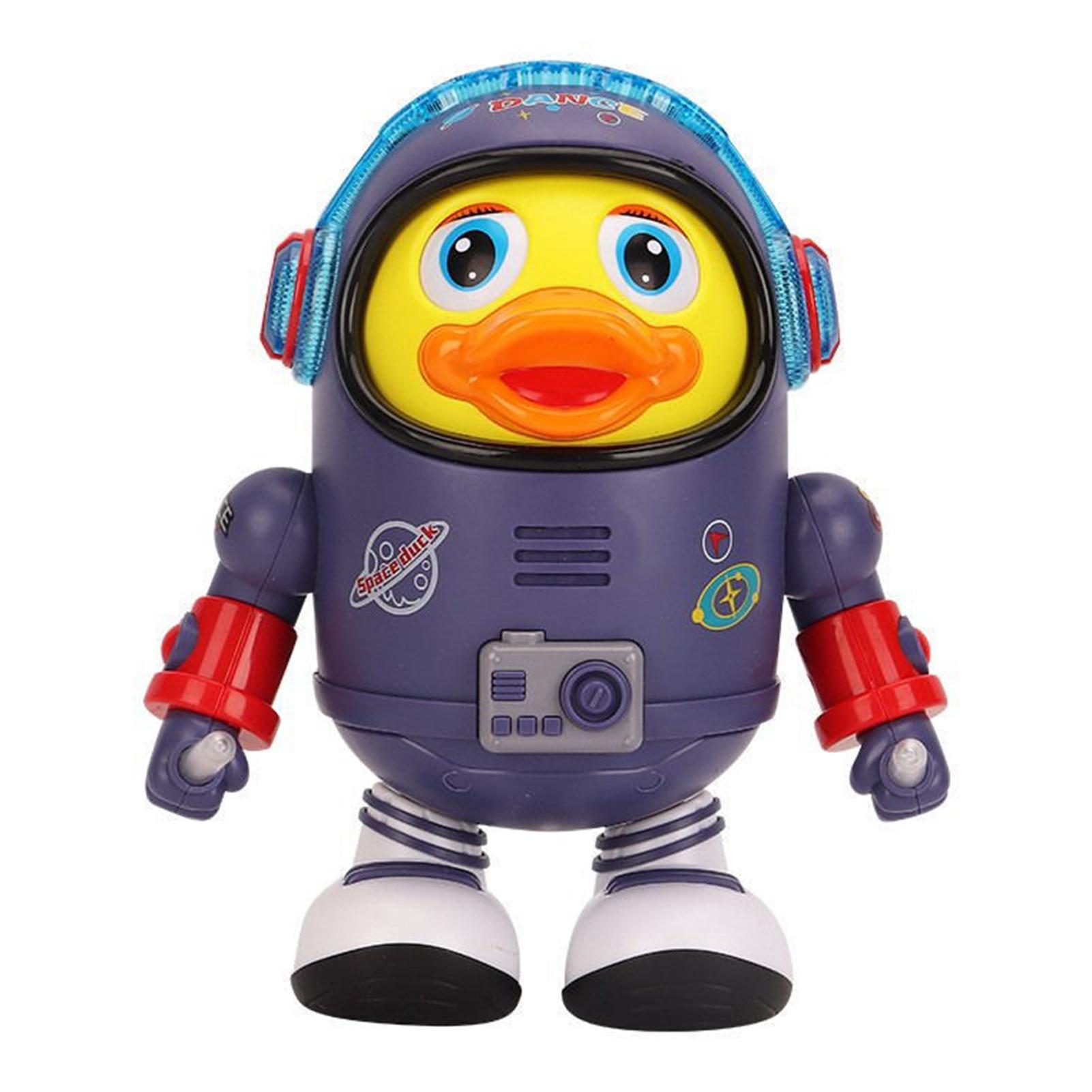 Dancing Space Ducks Toy With Music Lights ,1-3 Year Olds Educational Interactive Waddling Ducks Space-Themed Design For Kids
