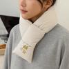 Windproof Down Cotton Scarf Solid Color Thermal Warm Scarf Fashion Winter Cross Scarf  Outdoor