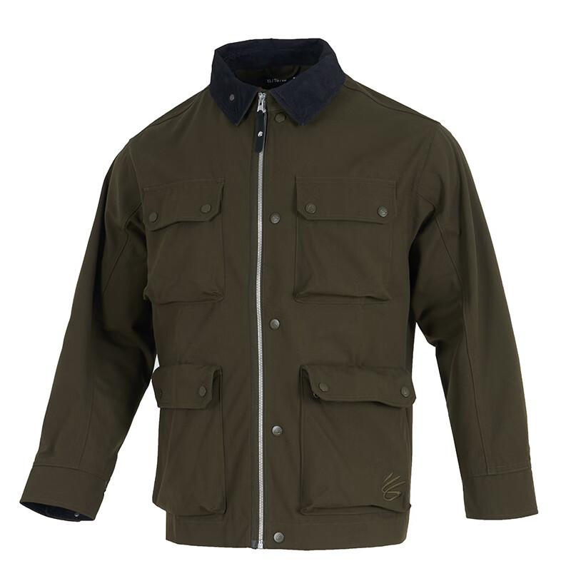 Under Armour Jackets Men s Olive Green Lapel Moderate Other 6012760-308 2XL