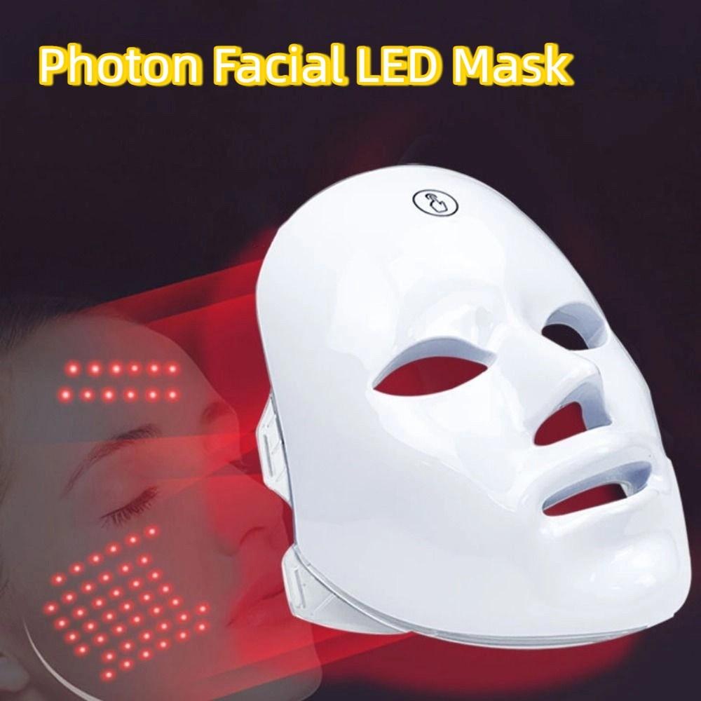 7 Colors LED Face Mask Rechargeable Photon SPA Mask Photon Facial LED Mask  Remove Acne Wrinkle