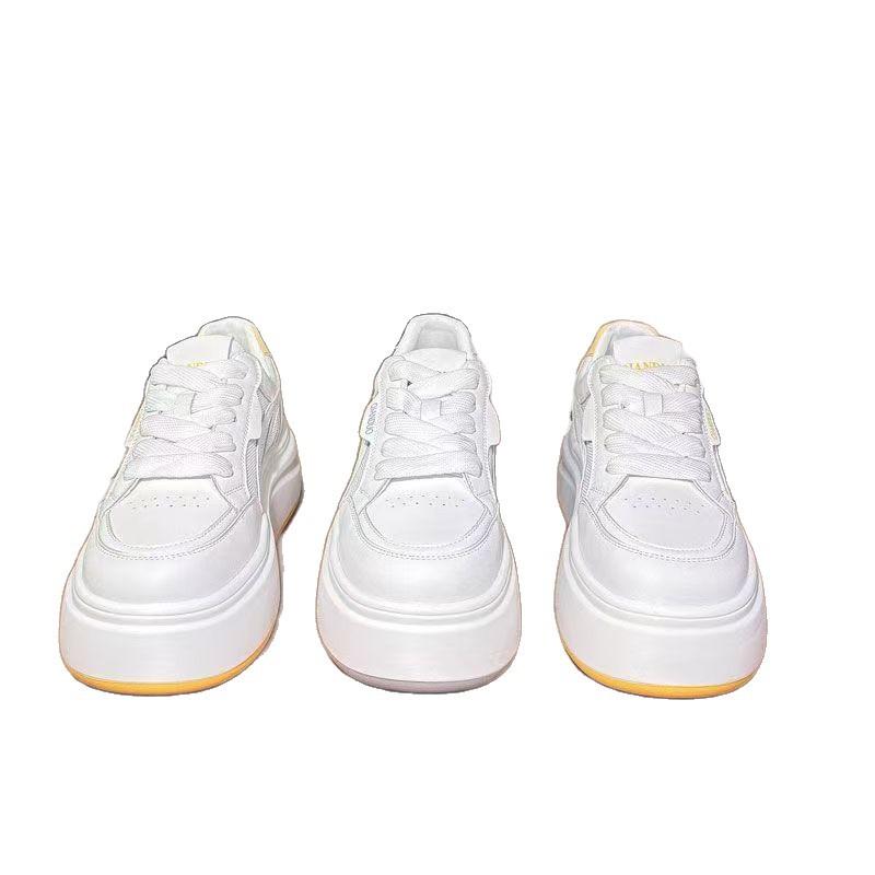 Little White Shoes Women's Summer New Thick-soled Muffin Board Shoes Leather Versatile Basic Four-season Casual Sports Shoes