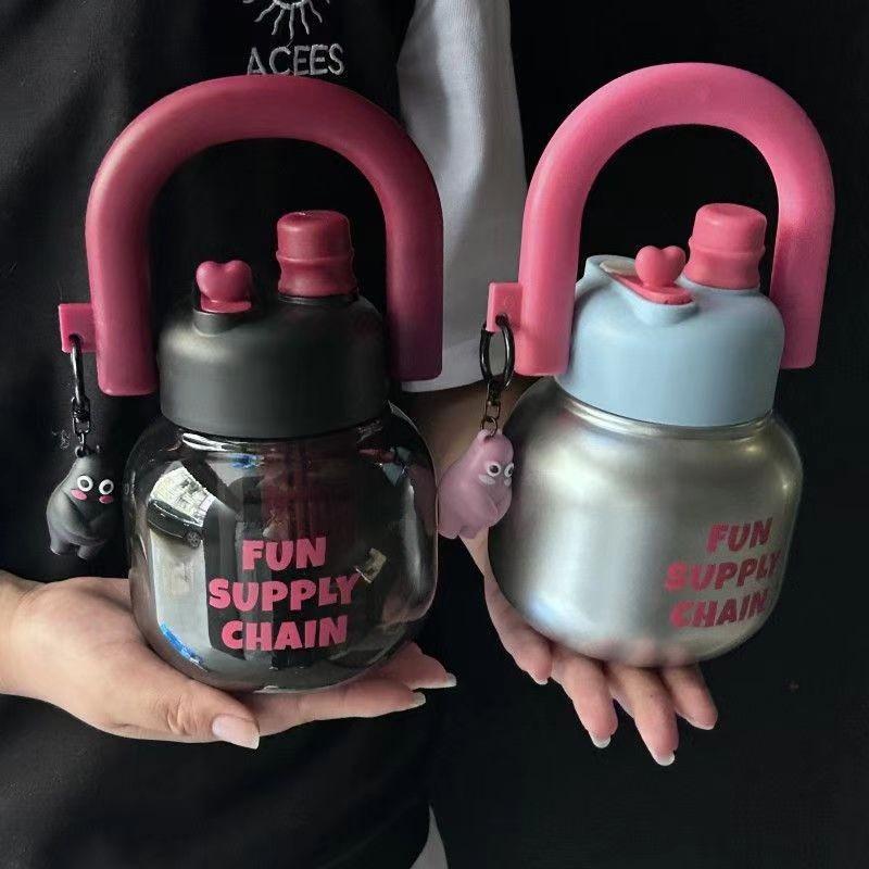 650ml Drink Double Large Capacity Plastic Thermos Cup Gift Water Fashion Cups